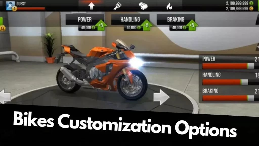 Bikes Customization Options Traffic Rider (MOD, Unlimited Money)