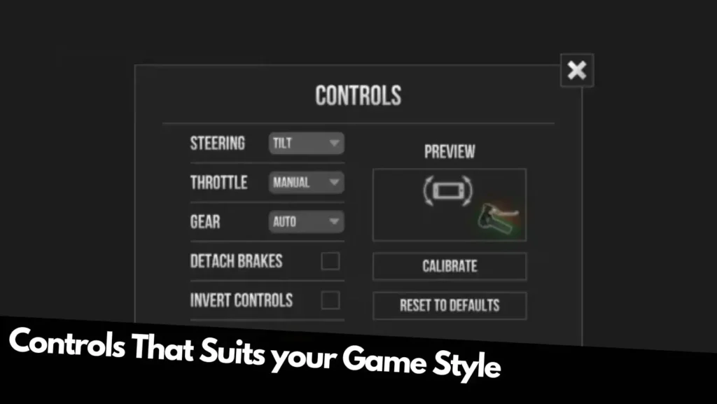 Controls That Suits your Game Style Traffic Rider