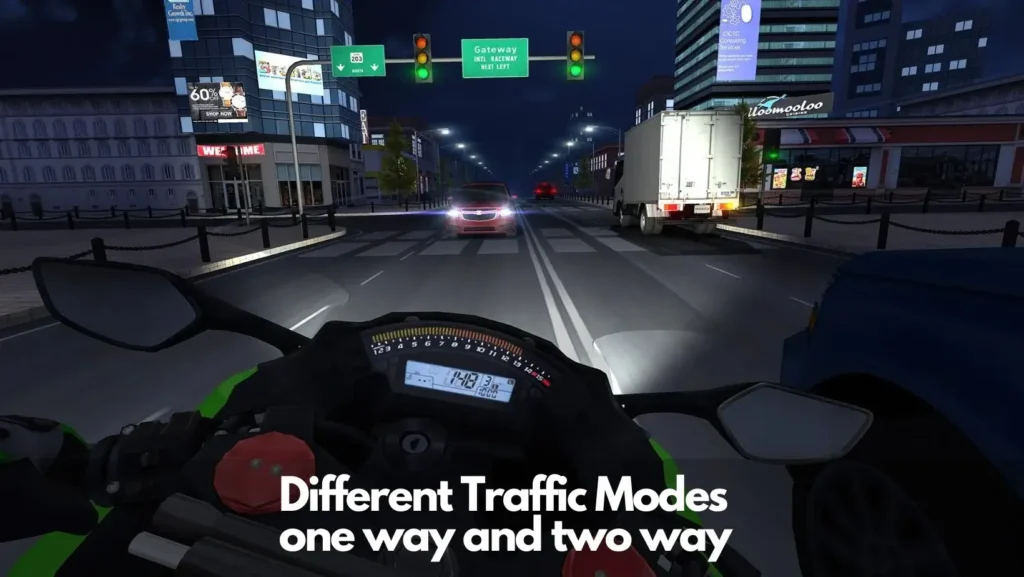 Different Traffic Modes one way and two way Traffic Rider (MOD, Unlimited Money)