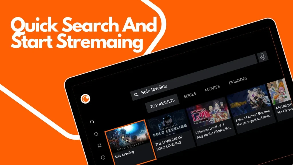 Quick Search And Start Stremaing at CrunchyRoll Mod apk Web Version