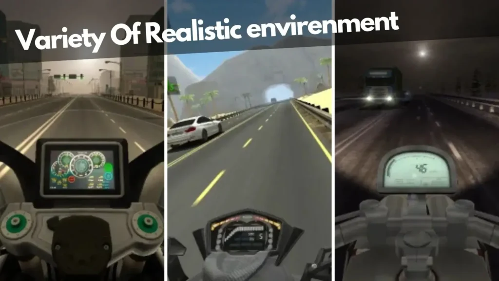 Variety Of Realistic envirenment Traffic Rider (MOD, Unlimited Money)