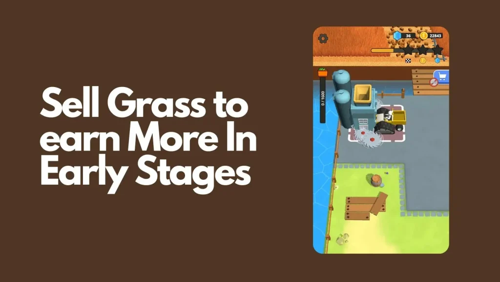 Sell Grass to earn More In Early Stages In Stone Grass Mod apk