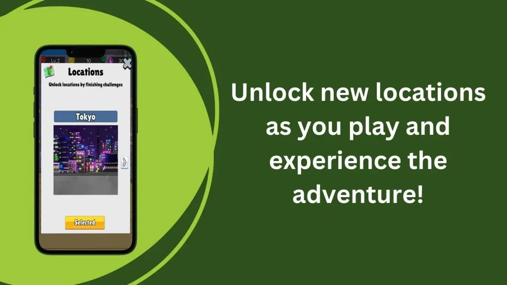 Unlock new locations as you play and experience the adventure In Taptap run mod apk