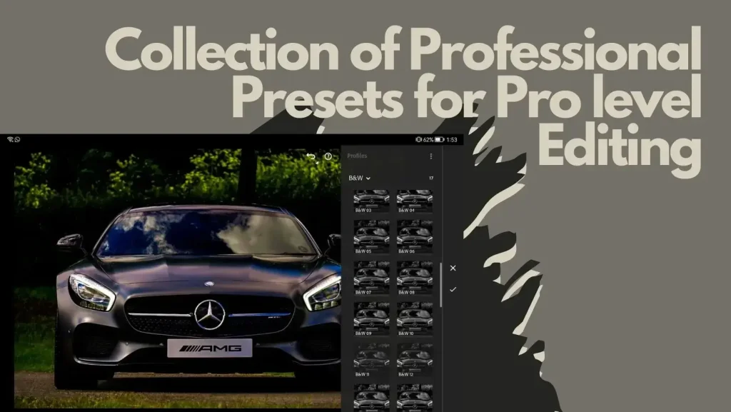Collection of Professional Presets for Pro level Editing Lightroom mod pak