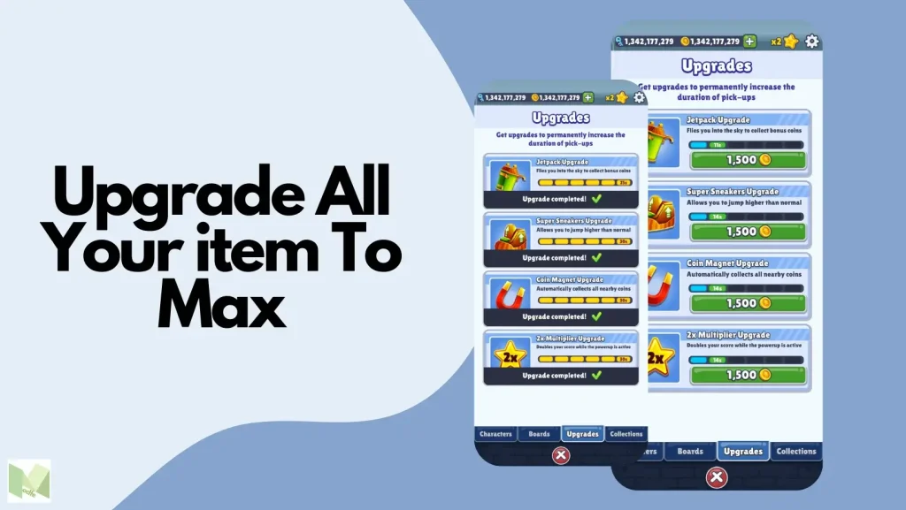 Upgrade All Your item To Max for Subway serfers