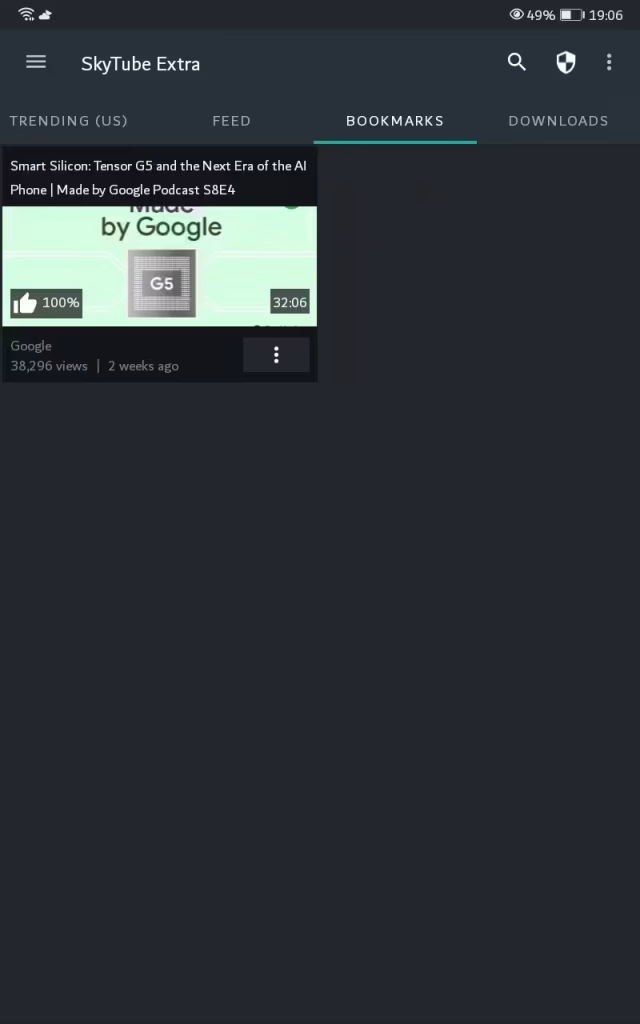 Bookmark content you want to watch later