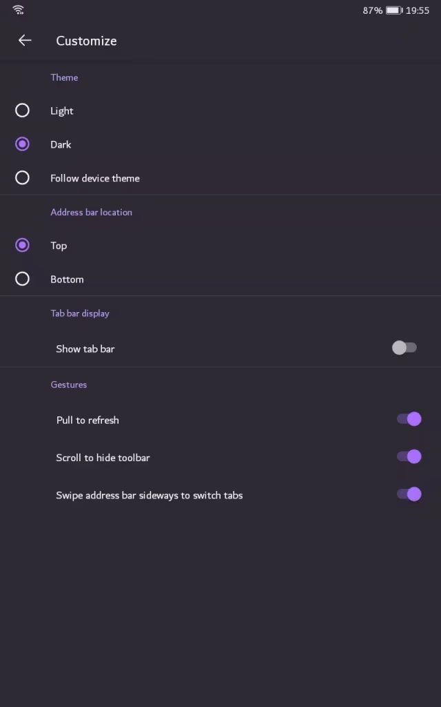 Customize Your Enture Browser, search bar. theme and lot more