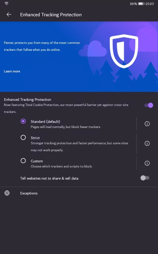 Enhanced Protection keep you safe on internet while Browsing
